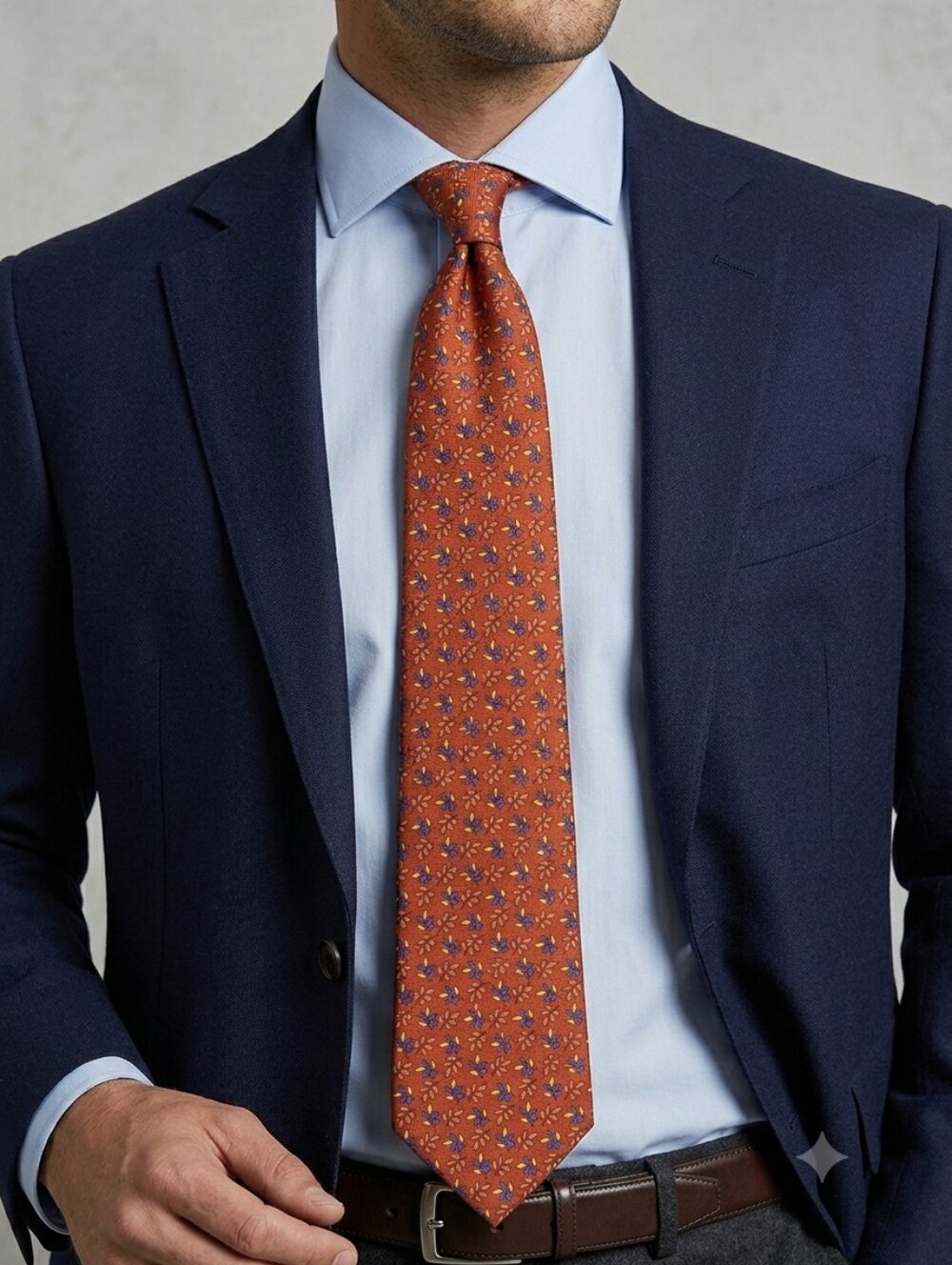 ​Brooks Brothers 346 Silk Tie Leaf Print Office Business Preppy Quiet Luxury